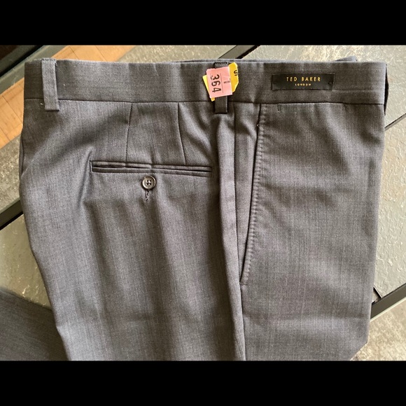 Ted Baker London Jefferson Pants Slacks Grey 36 R - Picture 3 of 8